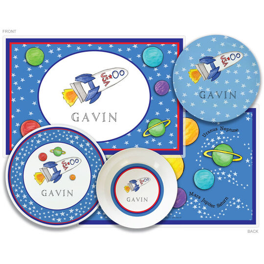 Blast Off 4-Piece Dinnerware Set